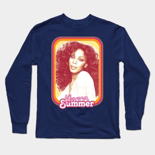 Donna Summer \/\/\/ Retro Style Fan Art Design Long Sleeve T-Shirt